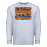 Heather Grey leopard serape background Premium Sweatshirt - AdoDesignShop