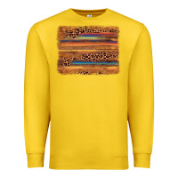 Lemon leopard serape background Premium Sweatshirt - AdoDesignShop