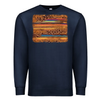 Navy leopard serape background Premium Sweatshirt - AdoDesignShop