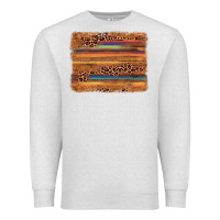 Oatmeal Heather leopard serape background Premium Sweatshirt - AdoDesignShop