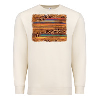 Sandshell leopard serape background Premium Sweatshirt - AdoDesignShop