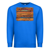 True Royal leopard serape background Premium Sweatshirt - AdoDesignShop