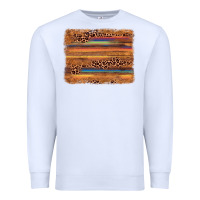 White leopard serape background Premium Sweatshirt - AdoDesignShop