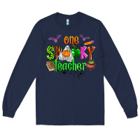 Navy one spooky teacher Long Sleeve Tee - Zillion Design Studio