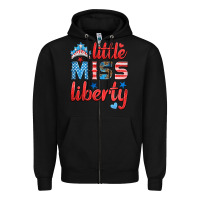 Black little miss liberty Zipper Hoodie - HRA Design Shop