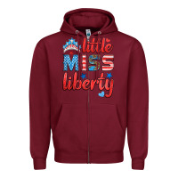 Burgundy little miss liberty Zipper Hoodie - HRA Design Shop