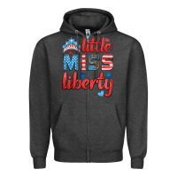 Charcoal Heather little miss liberty Zipper Hoodie - HRA Design Shop