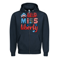 Navy little miss liberty Zipper Hoodie - HRA Design Shop