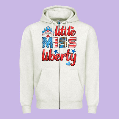 Little Miss Liberty Zipper Hoodie Designed By Hra Design Shop