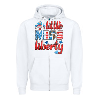 White little miss liberty Zipper Hoodie - HRA Design Shop