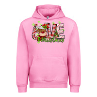 Fuchsia Pink love christmas deer Urban Hoodie - MaliasSmallBusiness