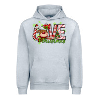 Heather Grey love christmas deer Urban Hoodie - MaliasSmallBusiness