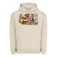 Pigment French Oak love christmas deer Urban Hoodie - MaliasSmallBusiness