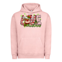 Pigment Salmon love christmas deer Urban Hoodie - MaliasSmallBusiness