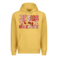 Antique Gold jesus is my valentine Premium Hoodie - MaliasSmallBusiness