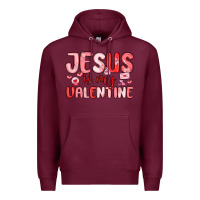 Burgundy jesus is my valentine Premium Hoodie - MaliasSmallBusiness