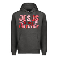 Charcoal Heather jesus is my valentine Premium Hoodie - MaliasSmallBusiness