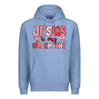 Colony Blue jesus is my valentine Premium Hoodie - MaliasSmallBusiness