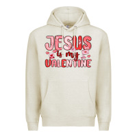 Oatmeal Heather jesus is my valentine Premium Hoodie - MaliasSmallBusiness