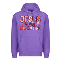 Purple jesus is my valentine Premium Hoodie - MaliasSmallBusiness