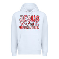White jesus is my valentine Premium Hoodie - MaliasSmallBusiness