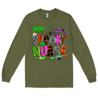 Army Green one spooky nurse Long Sleeve Tee - Zillion Design Studio