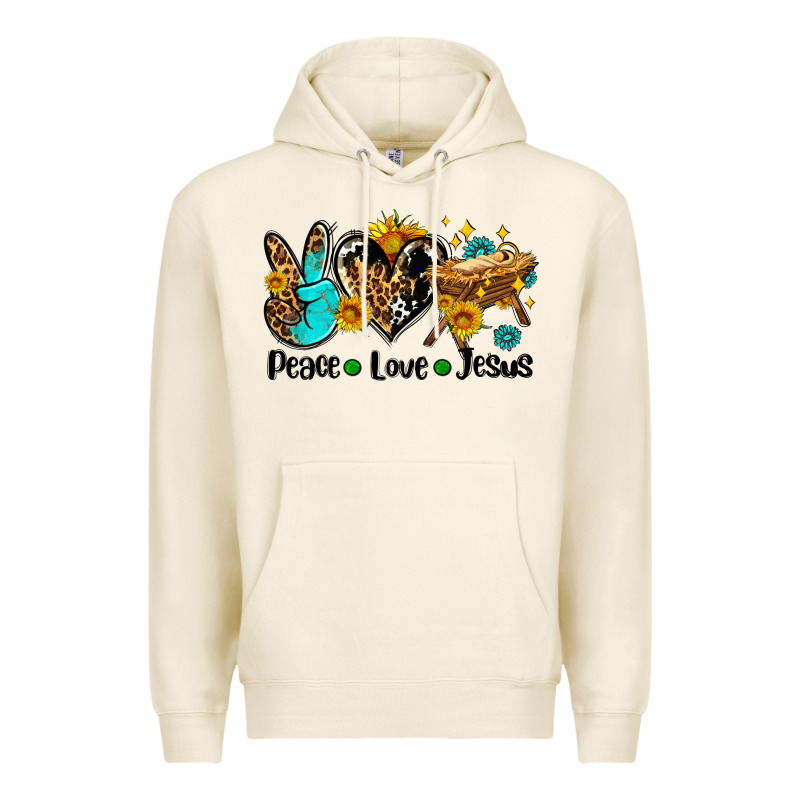 Peace Love Jesus Premium Hoodie by AdoDesignShop | Teevron
