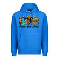 True Royal peace love jesus Premium Hoodie - AdoDesignShop