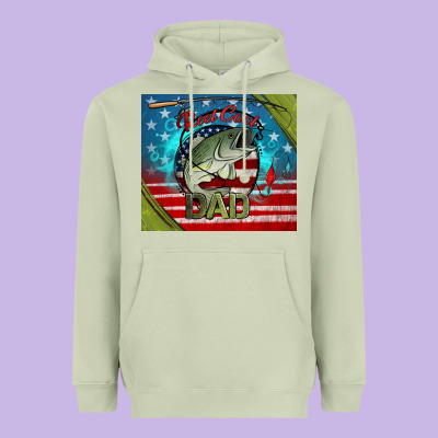 Reel Cool Dad Fishing Heavyweight Hoodie Designed By Jasminsmagicworld