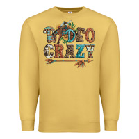 Antique Gold rodeo crazy bucking bronco cowboy Premium Sweatshirt - Artiststas