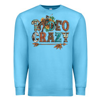 Ocean Blue rodeo crazy bucking bronco cowboy Premium Sweatshirt - Artiststas