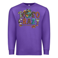 Purple rodeo crazy bucking bronco cowboy Premium Sweatshirt - Artiststas