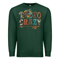 Sports Green rodeo crazy bucking bronco cowboy Premium Sweatshirt - Artiststas