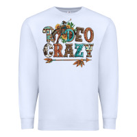 White rodeo crazy bucking bronco cowboy Premium Sweatshirt - Artiststas