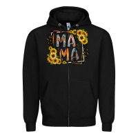Black mama western Zipper Hoodie - RacoonDesign