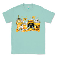 Seafoam bumble bee coffee cups Classic Tee - Zillion Design Studio
