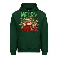 Forest Green merry christmas deer Urban Hoodie - MaliasSmallBusiness