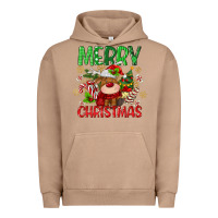 Pigment Burro merry christmas deer Urban Hoodie - MaliasSmallBusiness