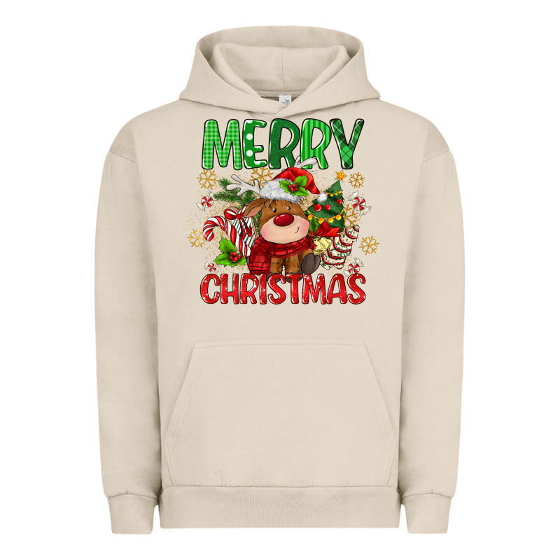 Merry Christmas Deer Urban Hoodie by MaliasSmallBusiness | Teevron