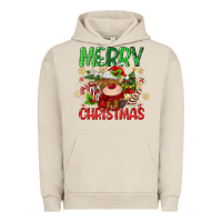 Pigment French Oak merry christmas deer Urban Hoodie - MaliasSmallBusiness