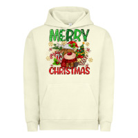 Pigment Pistachio merry christmas deer Urban Hoodie - MaliasSmallBusiness