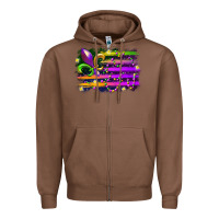 Chestnut mardi gras flag Zipper Hoodie - RacoonDesign