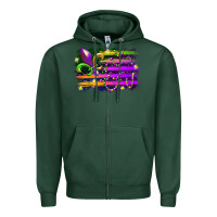 Sports Green mardi gras flag Zipper Hoodie - RacoonDesign