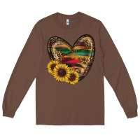 Chestnut western sunflowers heart Long Sleeve Tee - RanaPortraitStore