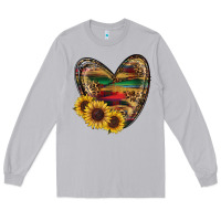 Moon Dust western sunflowers heart Long Sleeve Tee - RanaPortraitStore