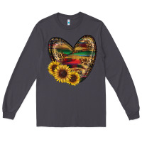 Smoke western sunflowers heart Long Sleeve Tee - RanaPortraitStore