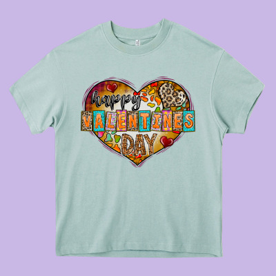 Happy Valentınes Day Heavy Core Tee Designed By Cowhidedigitalart