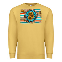 Antique Gold gemstone sunflower background Premium Sweatshirt - AdoDesignShop