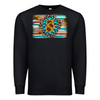Black gemstone sunflower background Premium Sweatshirt - AdoDesignShop