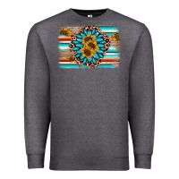 Charcoal Heather gemstone sunflower background Premium Sweatshirt - AdoDesignShop